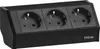 Evoline V-Dock Steckdosenelement 3xSchuko schwarz - Produktbild-Vorschau 1