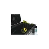 Inside view of an open black tool box with several yellow items and a yellow tape measure. Voir les images du produit