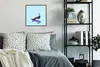 MuchoWow® Gerahmtes Poster Pfau - Blau - Skateboard - Tiere Produktbild-Vorschau 4