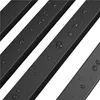 Close-up view of black metal slats with water droplets on them. Produktbild-Vorschau