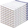 A stack of folded kitchen towels with a checkered pattern. Produktbild-Vorschau