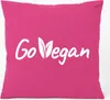 Huuraa Kissen Go Vegan Blätter 40x40cm mit Füllung Fuchsia Produktbild-Vorschau 1