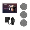 A marketing image showing multiple colors of a portable range hood and its accessories. Náhľad obrázku produktu