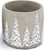 Cache-pot en ciment d'env. Ø 10,8 x H 10,2 cm avec décor de Voir les images du produit 2