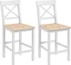 HOMCOM 2er-Set Barhocker, Sitzhöhe 60,2 cm, Küchenhocker Produktbild-Vorschau 1