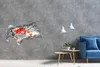 Selbstklebender Loch-3D-Aufkleber 95x73 cm Flamingos und Produktbild-Vorschau 2