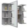 vidaXL Kúpeľňová zrkadlová skrinka Grey Sonoma 80x20,5x64 Náhľad obrázku produktu 4