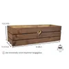 Holzkasten aus massivem Holz - braun 50 cm Produktbild-Vorschau 3