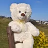 Teddybär 100 cm creme-weiss mit Schleife Kuscheltier Produktbild-Vorschau 3