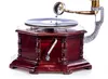 Achteckiges Grammophon aus Holz mit Großen Messingtrichter Produktbild-Vorschau 4