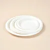 RyanPack Zuckerrohr Bagasse Teller 26 cm Weiß – Einweg Produktbild-Vorschau 3