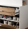 Kompaktgarderobe "Pallas" in weiß und Eiche Garderobe mit Produktbild-Vorschau 4