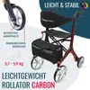Bescomedical Leichtgewicht-Rollator Carbon - Bordeauxrot - Produktbild-Vorschau 2