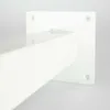 A close-up view of a white metal table leg bracket and part of the leg, shown against a plain background. Produktbild-Vorschau