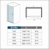 Duschspa Duschtür 76x195cm Nischentür Chrom Pendeltür 6mm Produktbild-Vorschau 7