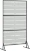 vidaXL Pare-vue Gris 100 x 50 x 180 cm Acier Voir les images du produit 6