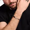 Bracelet avec perles en onyx noir et maillons en argent Voir les images du produit 2