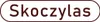 The image shows the word "Skoczylas" in a dark red, rounded rectangle. Produktbild-Vorschau