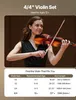 VEVOR violino 4/4, lunghezza braccio 584,2 mm, set di Anteprima dell’immagine prodotto 4