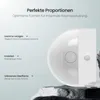 A white ceramic sink is shown with descriptive text highlighting its features, placed on a rocky surface. Anteprima dell’immagine prodotto