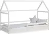 Homestyle4u detská posteľ biela 90x200cm dom posteľ ochrana Náhľad obrázku produktu 2