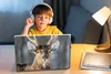 MuchoWow® Laptop Aufkleber Sticker Cover Hirschgeweih Braun Produktbild-Vorschau 3