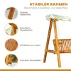 Outsunny 3-Sitzer Hollywoodschaukel Lärche Holz Produktbild-Vorschau 5