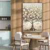 Leinwand Bilder 80x120 cm - Lebensbaum - Beige - Gold - Produktbild-Vorschau 5