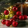 Christbaumkugeln - Weihnachtbaumskugeln - bruchfest - D: 6cm - glänzend/matt  - rot - 12er Set Produktbild-Vorschau