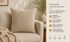 Kissenbezug 40x40 beige natur Kissenhülle Struktur Produktbild-Vorschau 2