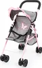 Puppen-Buggy Set mit Reisebett und Zubehör grau/rosa - Produktbild-Vorschau 2