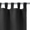 Verdunklungsvorhang 245x140 cm Schlaufe Schwarz Vorhang Produktbild-Vorschau 2