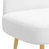 vidaXL Gepolsterte Bank mit Rückenlehne Weiß 110 x 60 x 76 Produktbild-Vorschau 5