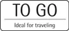 A graphic with text indicating the product is ideal for traveling. Voir les images du produit