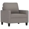 vidaXL 3-tlg. Sofagarnitur mit Kissen Taupe Stoff Produktbild-Vorschau 3