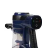 Close-up of the handle and control panel of a blue and black stick vacuum cleaner. Náhľad obrázku produktu