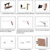 Schlüsselhalter für die Wand mit 5 Schlüsselhaken, Holz Produktbild-Vorschau 7