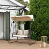 Outsunny Hollywoodschaukel Rattan 2-Sitzer Gartenschaukel Produktbild-Vorschau 2