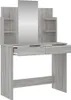 vidaXL Toaletní stolek se zrcadlem Grey Sonoma 96x39x142 cm Náhled obrázku produktu 4
