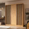 Masseno Schiebetürenschrank LAMELLO 180 cm Kleiderschrank Produktbild-Vorschau 2