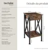 Table d'appoint Dayton 35x35x70,5cm - Bois foncé Voir les images du produit 6
