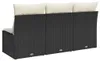 vidaXL Gartensofa mit Kissen 3-Sitzer Schwarz Poly Rattan Produktbild-Vorschau 6