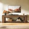 Mobile TV in legno massello, 140 cm, con 2 ripiani, ideale Anteprima dell’immagine prodotto 6