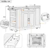 A technical drawing of a kitchen island with dimensions and callouts. Podgląd zdjęcia produktu