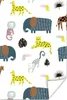 MuchoWow® Poster Tiere - Elefant - Affe - Weiß 120x180 cm - Produktbild-Vorschau 1