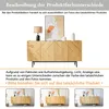 A sideboard with decorative doors, displayed with decorative items on top and three smaller images below showing the sideboard in different lighting conditions. Náhľad obrázku produktu