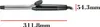 A curling iron with dimensions indicated. Náhled obrázku produktu