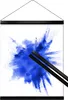 A poster hanging with a blue powder explosion graphic. Produktbild-Vorschau