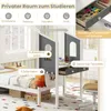 A child's bed with an integrated desk and storage features, presented in a room setting with decorative elements. Náhled obrázku produktu