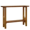 A wooden console table with two shelves against a white background. Anteprima dell’immagine prodotto